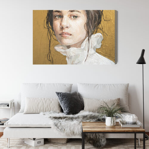 Obraz na płótnie Portret kobiety Styl impresjonistyczny  Premium Canvas - obrazek 4