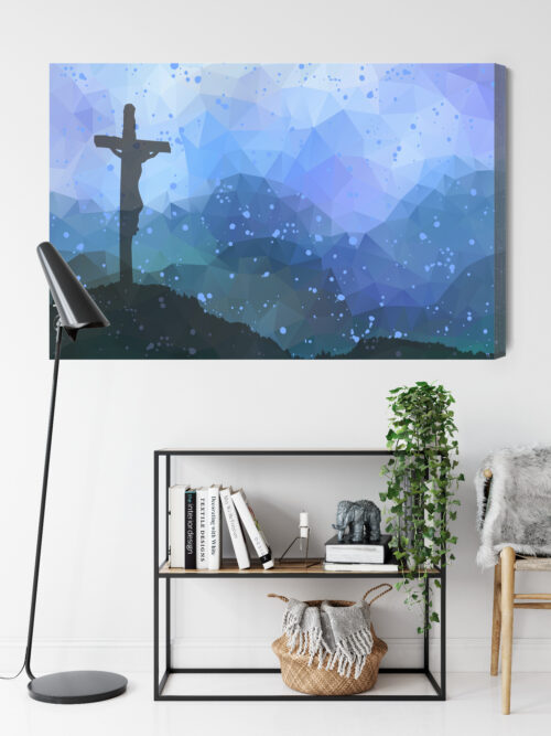 Obraz na płótnie Jezus na krzyżu Styl geometryczny  Premium Canvas - obrazek 9