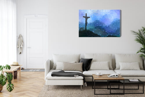 Obraz na płótnie Jezus na krzyżu Styl geometryczny  Premium Canvas - obrazek 6