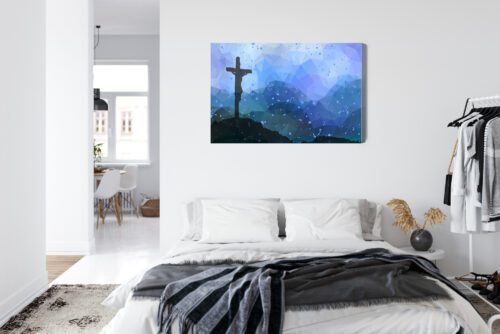 Obraz na płótnie Jezus na krzyżu Styl geometryczny  Premium Canvas - obrazek 7