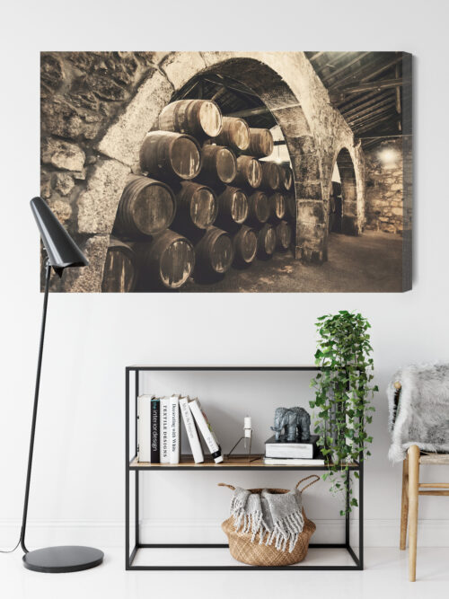 Obraz na płótnie Piwnica z Beczkami Styl Rustykalny  Premium Canvas - obrazek 9