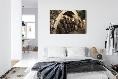 Obraz na płótnie Piwnica z Beczkami Styl Rustykalny  Premium Canvas - obrazek 7