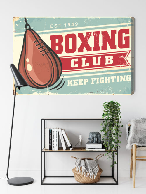 Obraz na płótnie Boks Retro Motywacja  Premium Canvas - obrazek 9