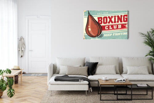 Obraz na płótnie Boks Retro Motywacja  Premium Canvas - obrazek 6