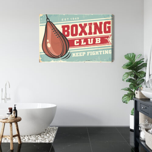 Obraz na płótnie Boks Retro Motywacja  Premium Canvas - obrazek 5