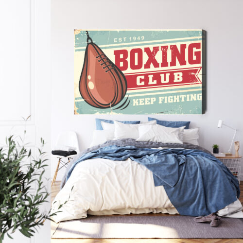 Obraz na płótnie Boks Retro Motywacja  Premium Canvas - obrazek 3