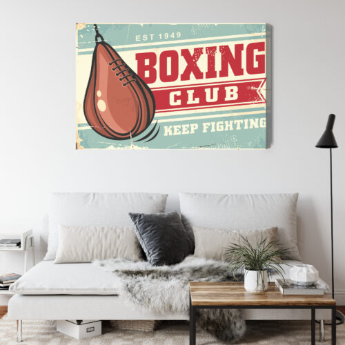 Obraz na płótnie Boks Retro Motywacja  Premium Canvas - obrazek 4