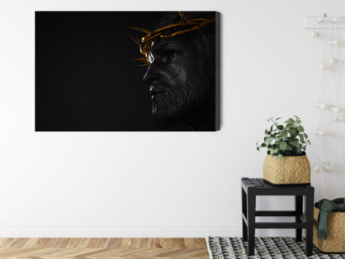 Obraz na płótnie Jezus Cierniowa Korona Minimalizm  Premium Canvas - obrazek 8
