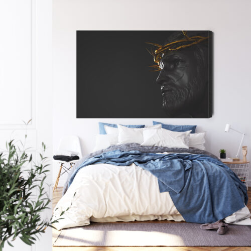 Obraz na płótnie Jezus Cierniowa Korona Minimalizm  Premium Canvas - obrazek 3
