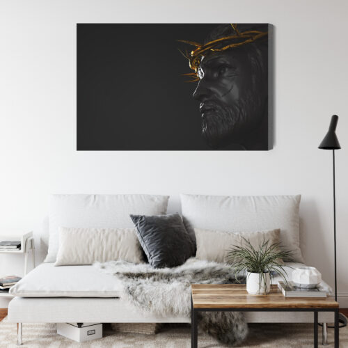 Obraz na płótnie Jezus Cierniowa Korona Minimalizm  Premium Canvas - obrazek 4