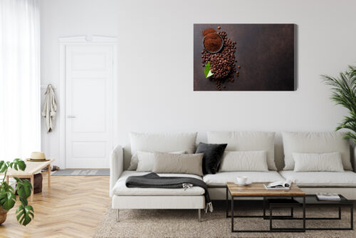 Obraz na płótnie Kawa Ziarna i mielona kawa Premium Canvas - obrazek 6