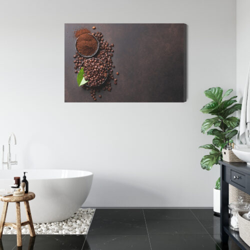 Obraz na płótnie Kawa Ziarna i mielona kawa Premium Canvas - obrazek 5