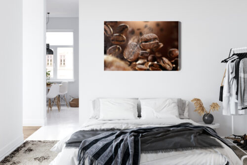 Obraz na płótnie Kawa Latające ziarna kawy Premium Canvas - obrazek 7