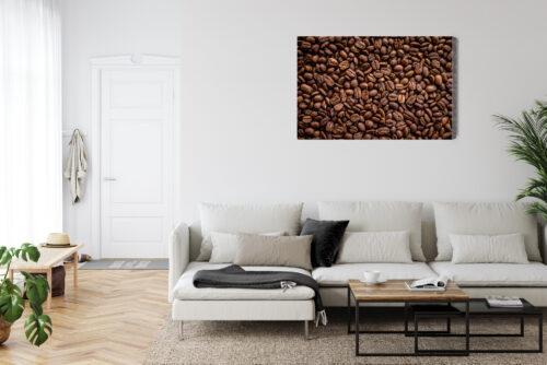 Obraz na płótnie Kawa Ziarna kawy z bliska Premium Canvas - obrazek 6