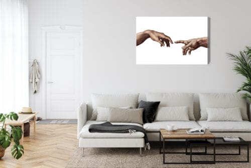 Obraz na płótnie Stworzenie Człowieka Renesans Klasyka  Premium Canvas - obrazek 6