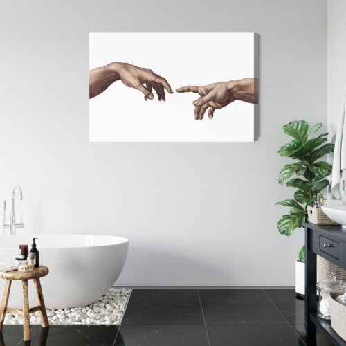 Obraz na płótnie Stworzenie Człowieka Renesans Klasyka  Premium Canvas - obrazek 5