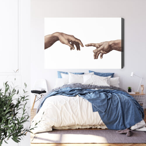 Obraz na płótnie Stworzenie Człowieka Renesans Klasyka  Premium Canvas - obrazek 3