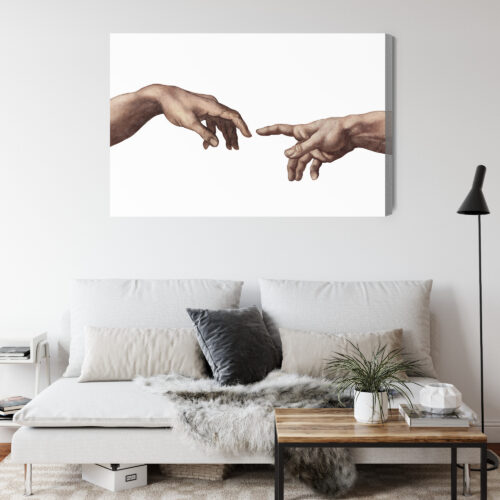 Obraz na płótnie Stworzenie Człowieka Renesans Klasyka  Premium Canvas - obrazek 4