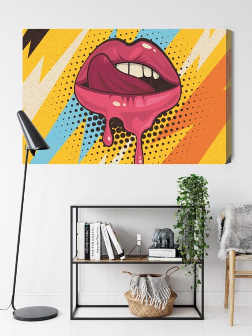 Obraz na płótnie Usta Pop Art Komiks  Premium Canvas - obrazek 9