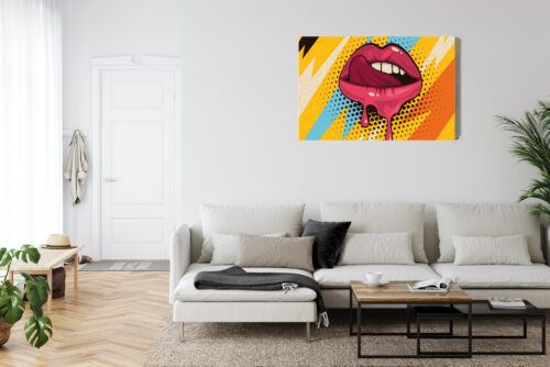 Obraz na płótnie Usta Pop Art Komiks  Premium Canvas - obrazek 6