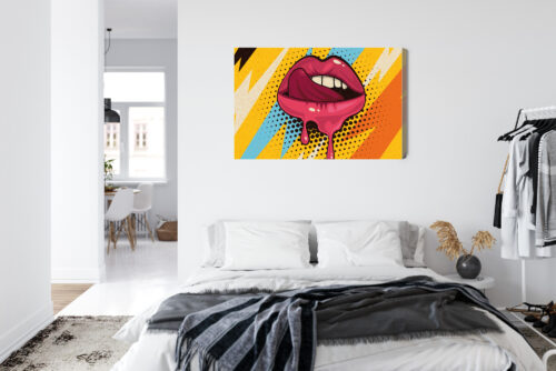 Obraz na płótnie Usta Pop Art Komiks  Premium Canvas - obrazek 7