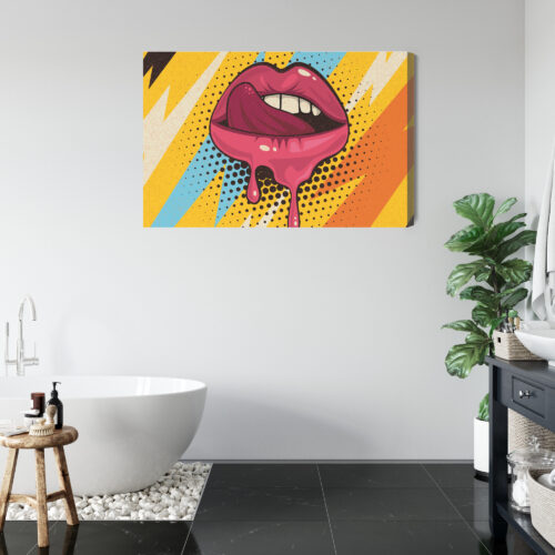 Obraz na płótnie Usta Pop Art Komiks  Premium Canvas - obrazek 5