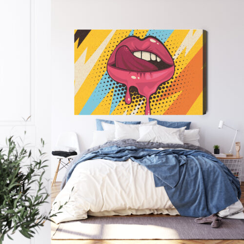 Obraz na płótnie Usta Pop Art Komiks  Premium Canvas - obrazek 3