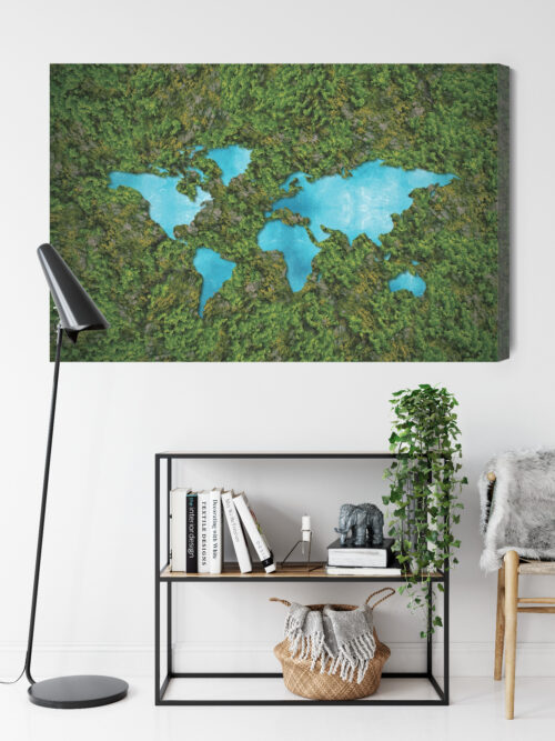 Obraz na płótnie Mapa Ekologiczna Ziemia  Premium Canvas - obrazek 9