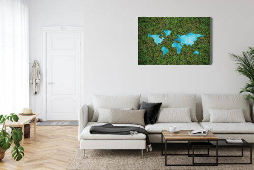 Obraz na płótnie Mapa Ekologiczna Ziemia  Premium Canvas - obrazek 6