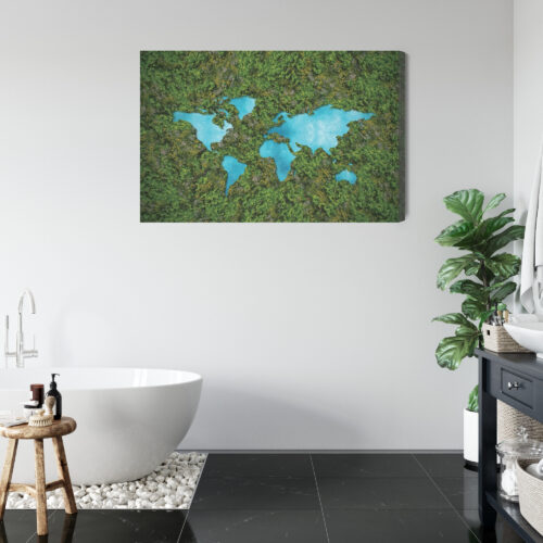 Obraz na płótnie Mapa Ekologiczna Ziemia  Premium Canvas - obrazek 5