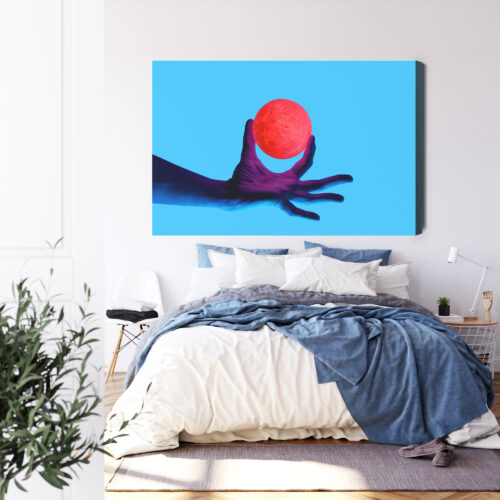 Obraz na płótnie Ręka Futurystyczna Kula  Premium Canvas - obrazek 3
