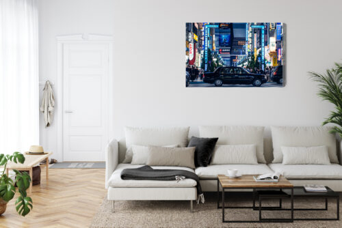 Obraz na płótnie Tokio Kabukicho Nocna ulica z taksówką  Premium Canvas - obrazek 6
