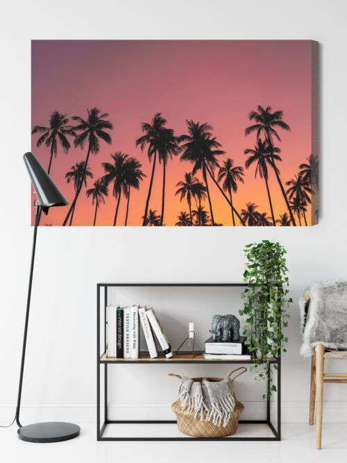Obraz na płótnie Palmy Fotografia Zachód  Premium Canvas - obrazek 9