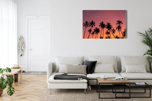Obraz na płótnie Palmy Fotografia Zachód  Premium Canvas - obrazek 6