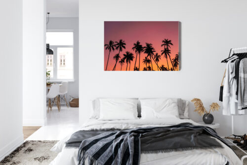 Obraz na płótnie Palmy Fotografia Zachód  Premium Canvas - obrazek 7