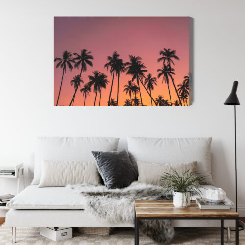 Obraz na płótnie Palmy Fotografia Zachód  Premium Canvas - obrazek 4