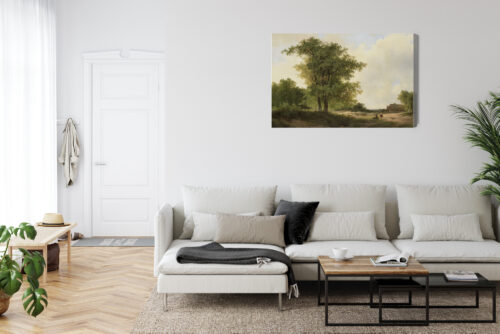 Obraz na płótnie Klasyka Wiejska droga z drzewami Premium Canvas - obrazek 6