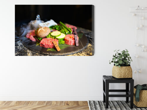 Obraz na płótnie Kuchnia Japońskie mięso z warzywami Premium Canvas - obrazek 8