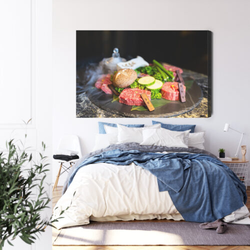 Obraz na płótnie Kuchnia Japońskie mięso z warzywami Premium Canvas - obrazek 3