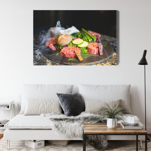 Obraz na płótnie Kuchnia Japońskie mięso z warzywami Premium Canvas - obrazek 4