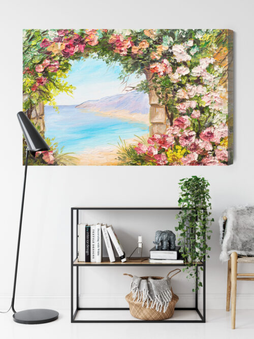 Obraz na płótnie Kwiaty Malarstwo Widok  Premium Canvas - obrazek 9