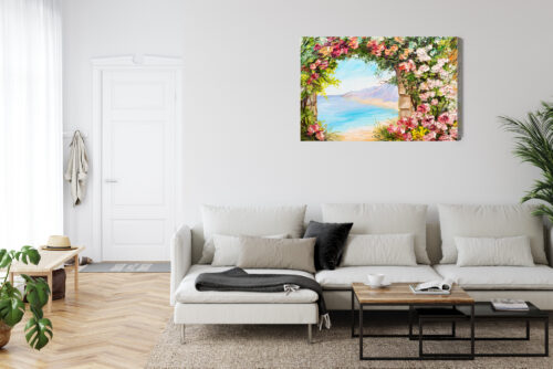 Obraz na płótnie Kwiaty Malarstwo Widok  Premium Canvas - obrazek 6