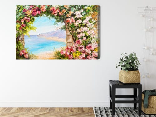 Obraz na płótnie Kwiaty Malarstwo Widok  Premium Canvas - obrazek 8