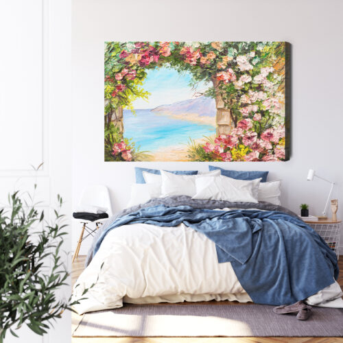 Obraz na płótnie Kwiaty Malarstwo Widok  Premium Canvas - obrazek 3