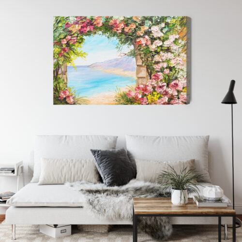 Obraz na płótnie Kwiaty Malarstwo Widok  Premium Canvas - obrazek 4