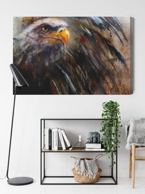Obraz na płótnie Orzeł Ilustracja Głowa  Premium Canvas - obrazek 9