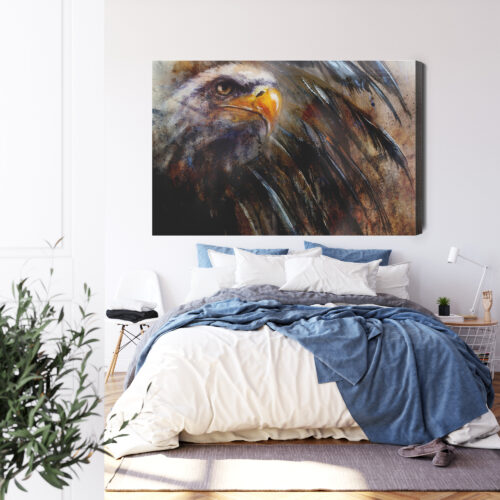 Obraz na płótnie Orzeł Ilustracja Głowa  Premium Canvas - obrazek 3