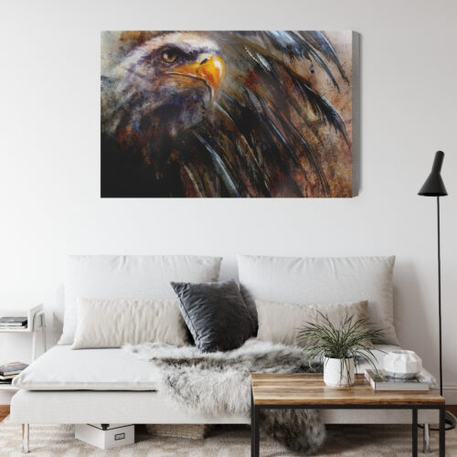 Obraz na płótnie Orzeł Ilustracja Głowa  Premium Canvas - obrazek 4