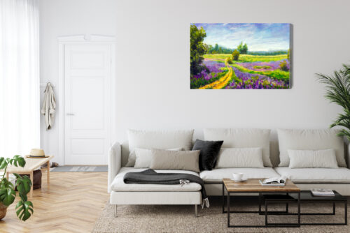 Obraz na płótnie Krajobraz Malarstwo Łąka  Premium Canvas - obrazek 6