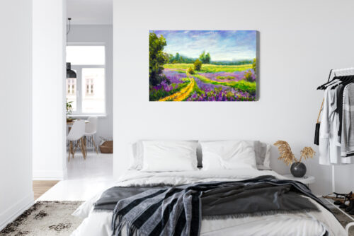 Obraz na płótnie Krajobraz Malarstwo Łąka  Premium Canvas - obrazek 7